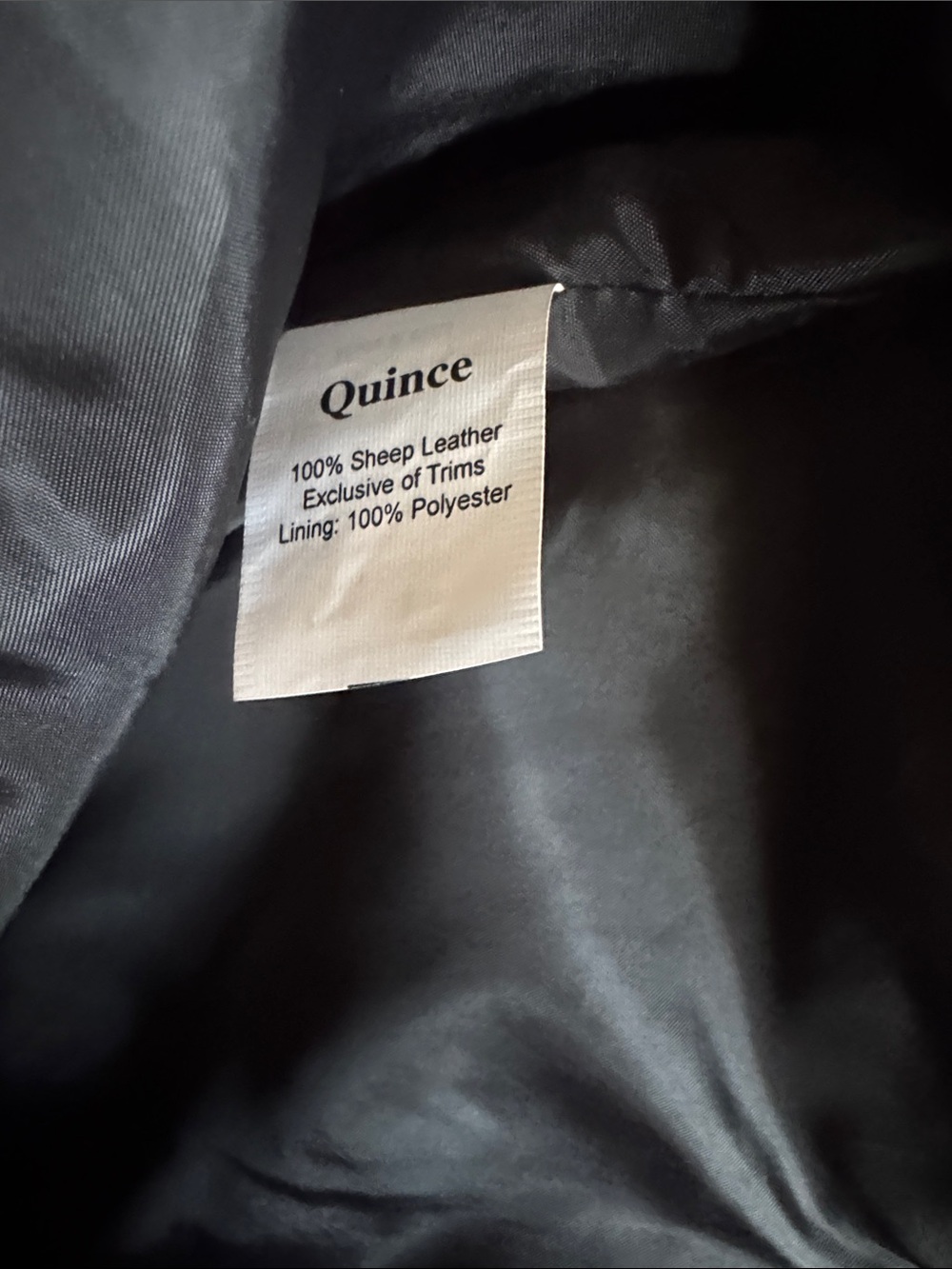 Quince Black Leather Asymmetrical Moto Jacket - Picture 3 of 3